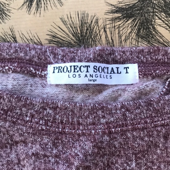 Project Social T - Maroon soft split back shirt - Picture 4 of 4